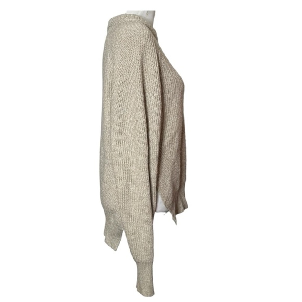 Modern Citizen Oatmeal Knit Sweater Small Chunky Crewneck Ribbed Minimalist Cozy - Picture 4 of 9